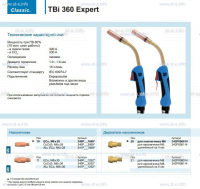 Горелка для полуавтоматической сварки TBi 360 Expert, длина 3 m. - st-e.info - Челябинск