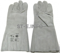 Перчатки-краги для сварщика пятипалые серые - st-e.info - Челябинск
