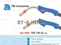 Горелка для полуавтоматической сварки TBi 7W -blue-ESW short, длина 3 метра - st-e.info - Челябинск