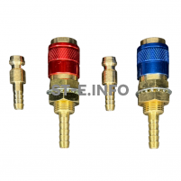 Комплект разъемов быстросъемных красный + синий с соединителем М6 - st-e.info - Челябинск