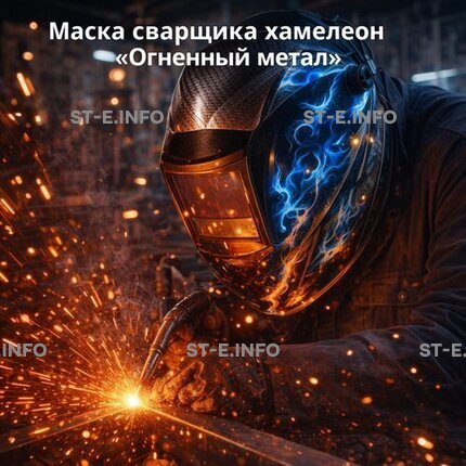 Маска сварщика хамелеон «Огненный метал» (YXE-718G PRO) - st-e.info - Челябинск